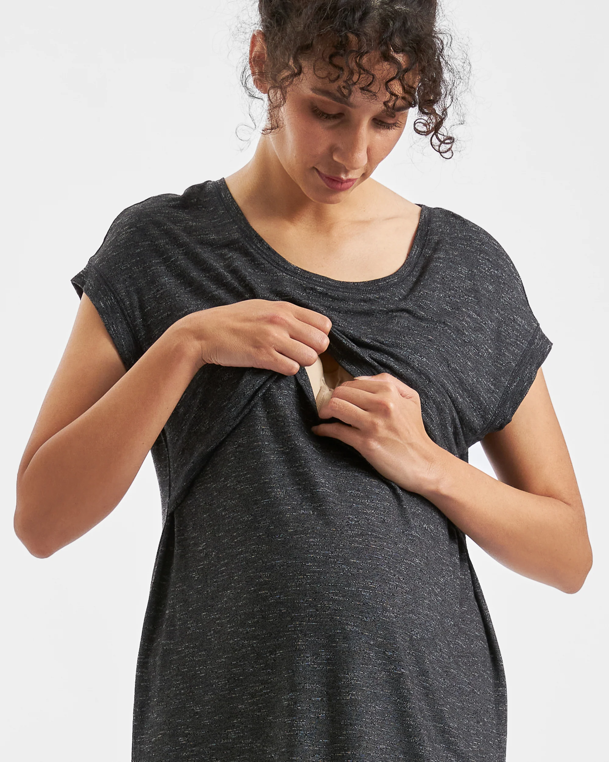 Dreamy Lounge Nursing Dress Granite - Image 5