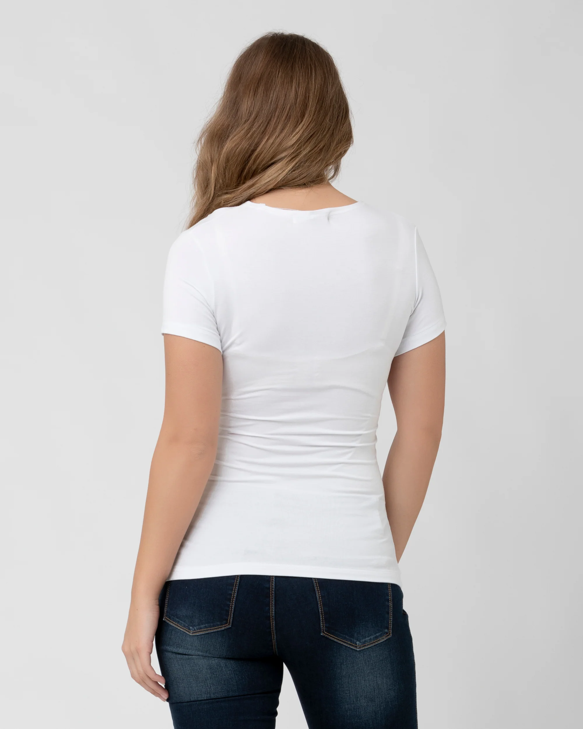 Embrace Short Sleeve Nursing Tee White - Image 5