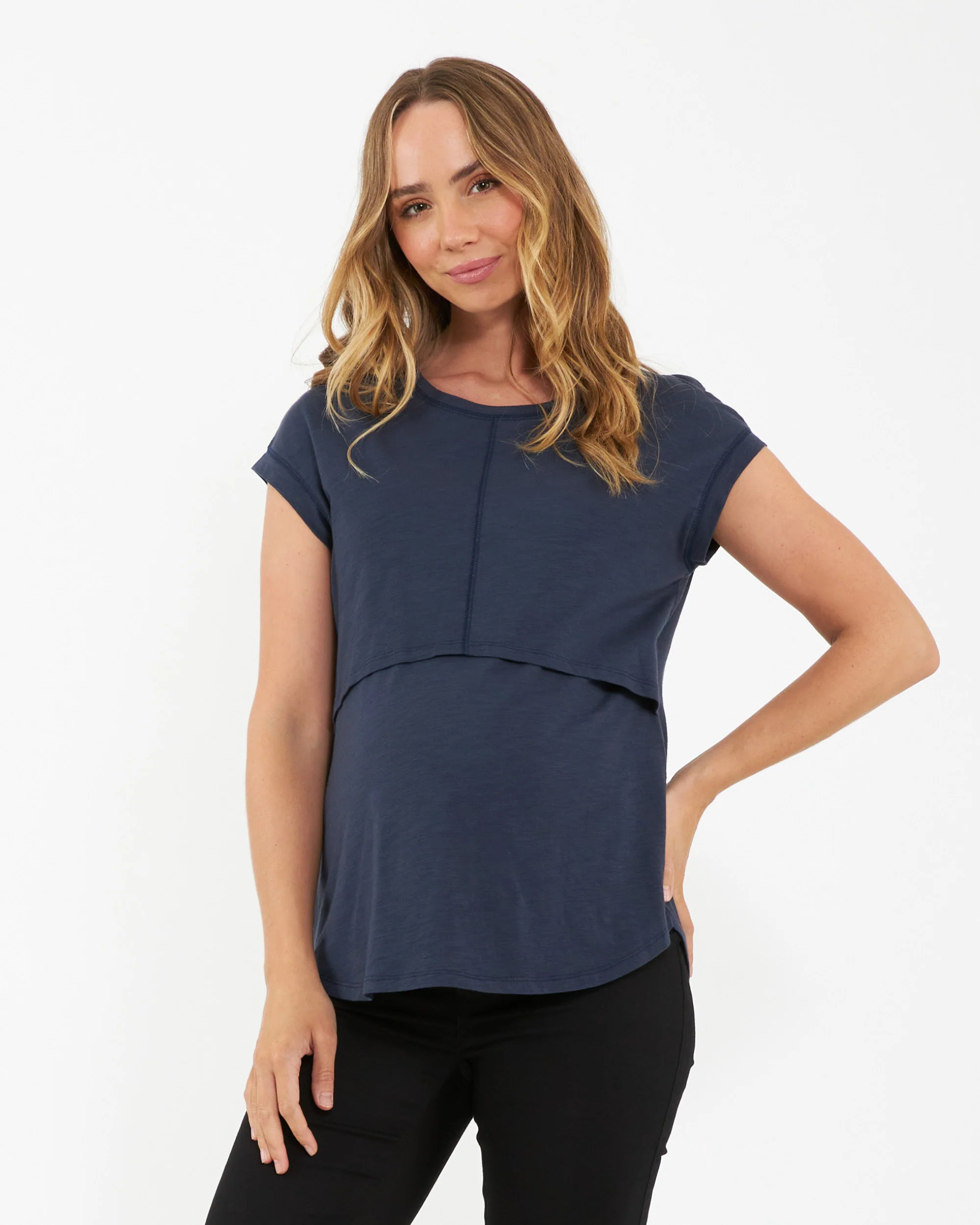 Richie Nursing Tee Indigo - Image 3