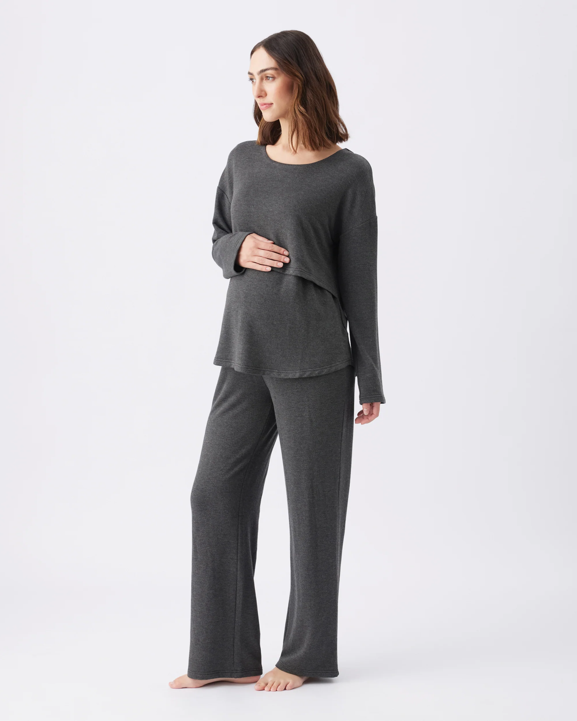 Super Soft Lounge Pant Charcoal Marle - Image 3