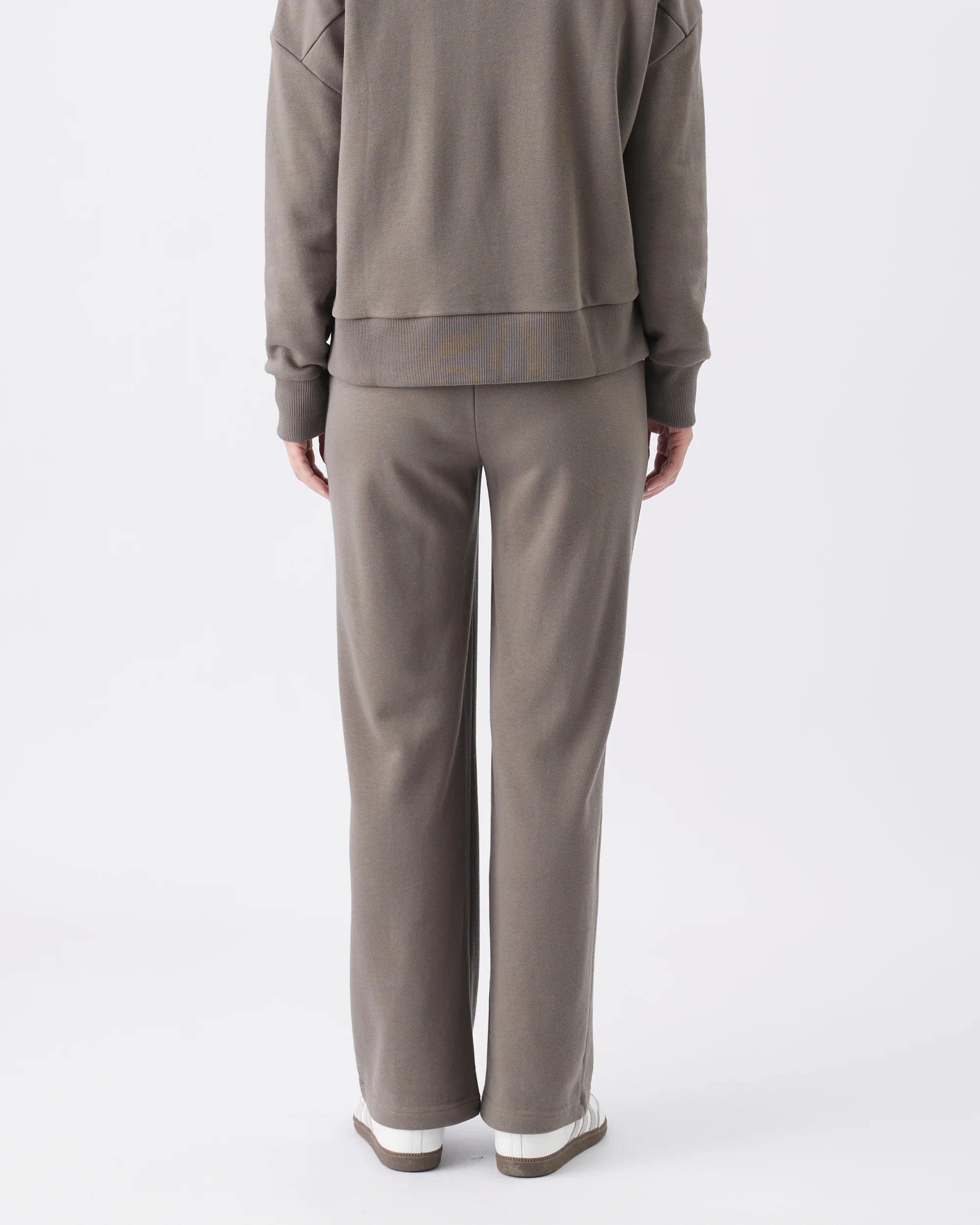 Terry Wide Leg Jogger Earth - Image 3